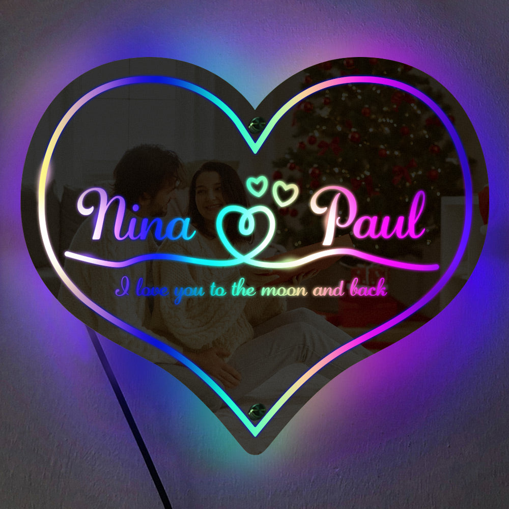 Personalized Mirror Light Heart Marquee Wedding Gifts - soufeelmy