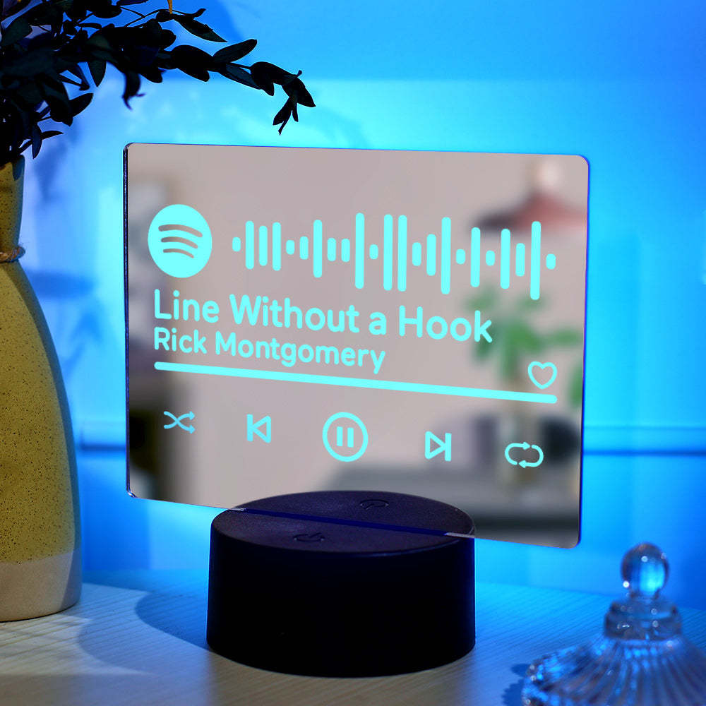 Scannable Spotify Code Mirror Light Lamp Music Gift - soufeelmy