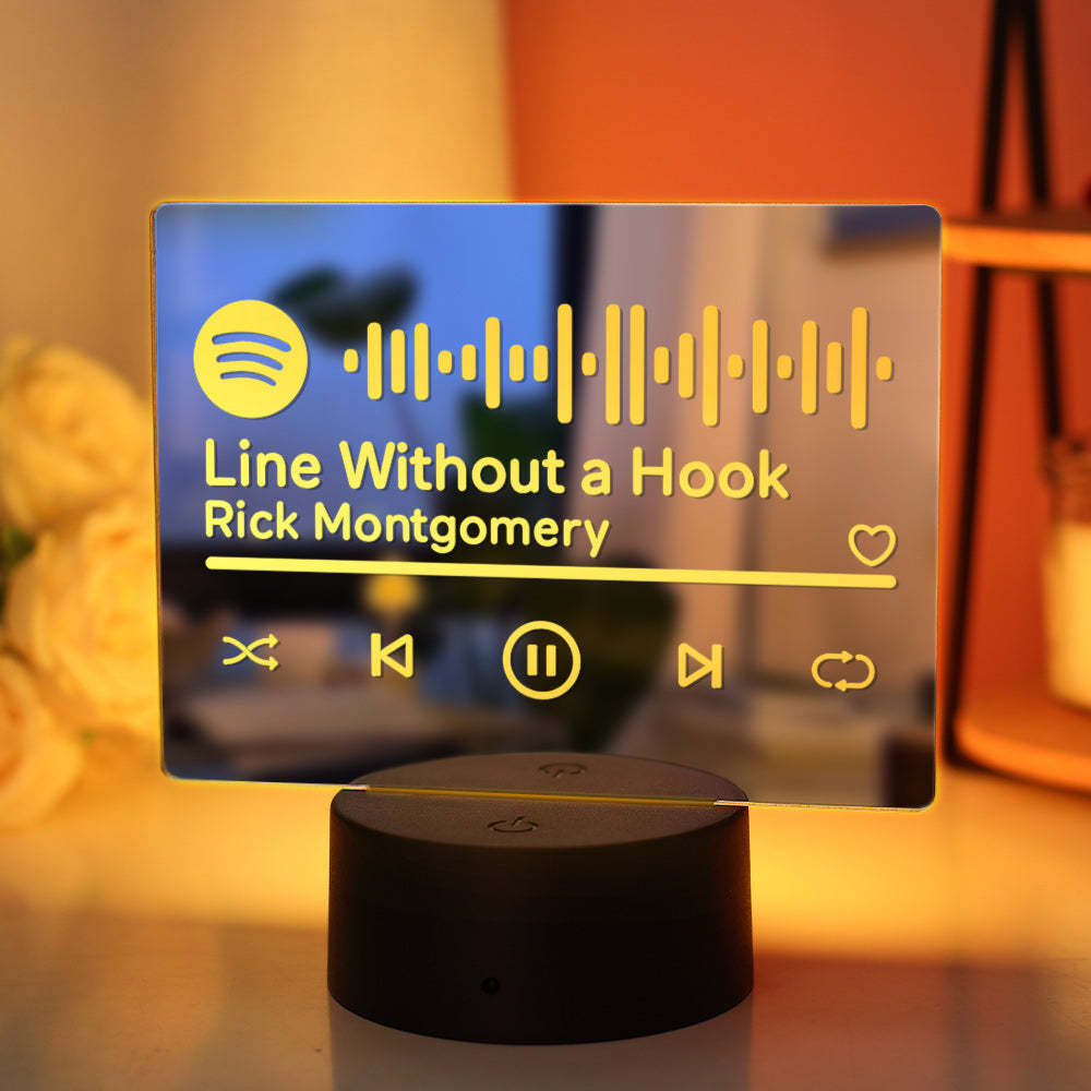 Scannable Spotify Code Mirror Light Lamp Music Gift - soufeelmy