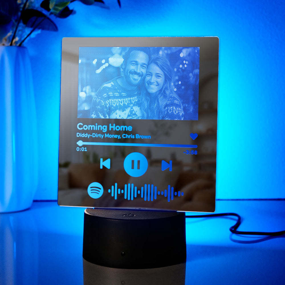 Custom Scannable Spotify Code Mirror Lamp Colorful Gift - soufeelmy