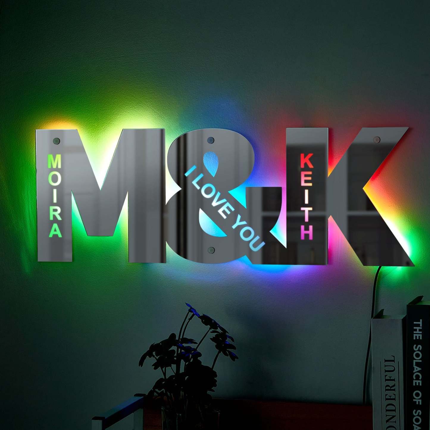 Personalized Couple Letter Mirror Light - soufeelmy