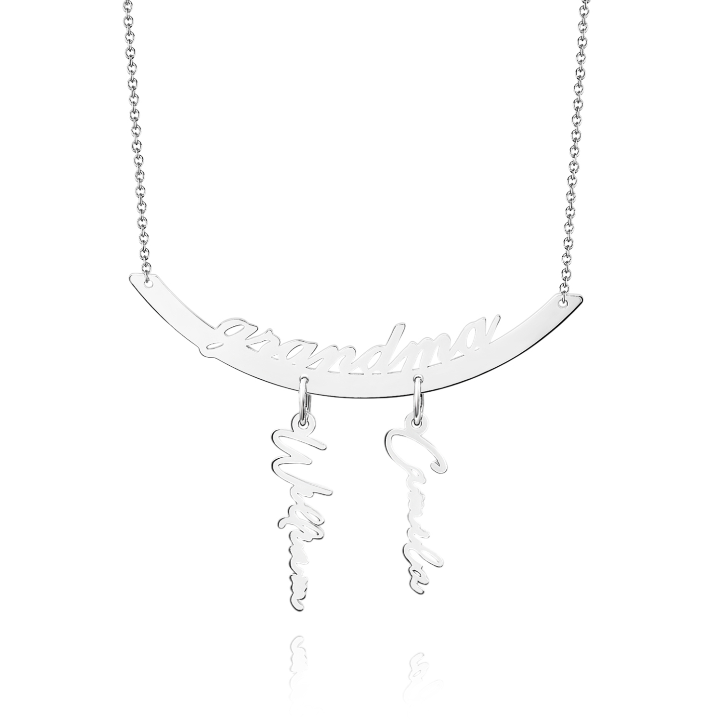 Custom Name Necklace Hanging Family Necklace with 1-7 Names Pendants Gift for Grandma Mother's Day Gifts - soufeelmy