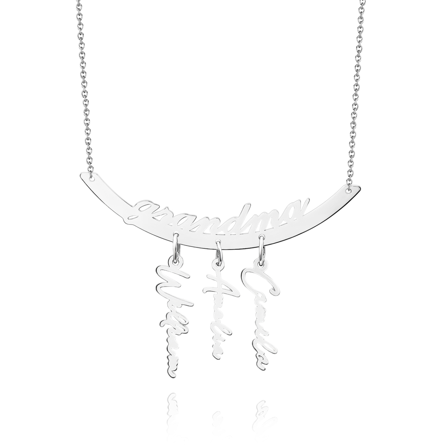 Custom Name Necklace Hanging Family Necklace with 1-7 Names Pendants Gift for Grandma Mother's Day Gifts - soufeelmy
