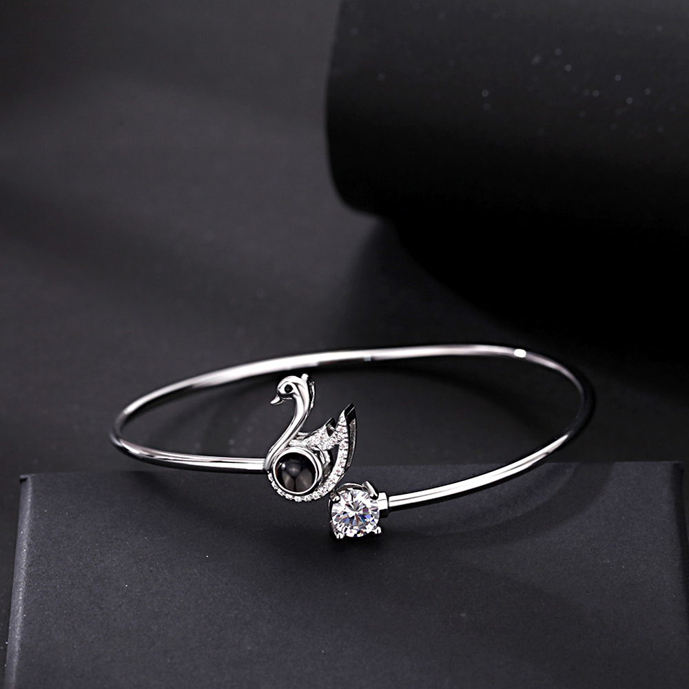 Custom Projection Bracelet Personalized Photo Bracelet Heart Jewelry Gift for Her - soufeelmy