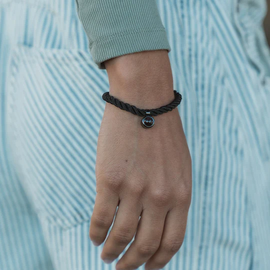 Personalized Rope Circle Photo Bracelet Custom Projection Bracelet Christmas Gift for Husband - soufeelmy