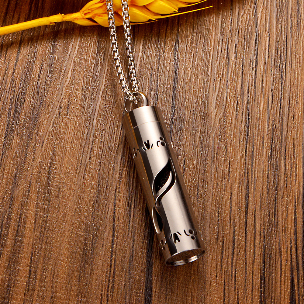 Perfume Diffuser Necklace Essential Oil Aromatherapy Stainless Steel Necklace Vertical Fragrance Pendant Necklace - soufeelmy