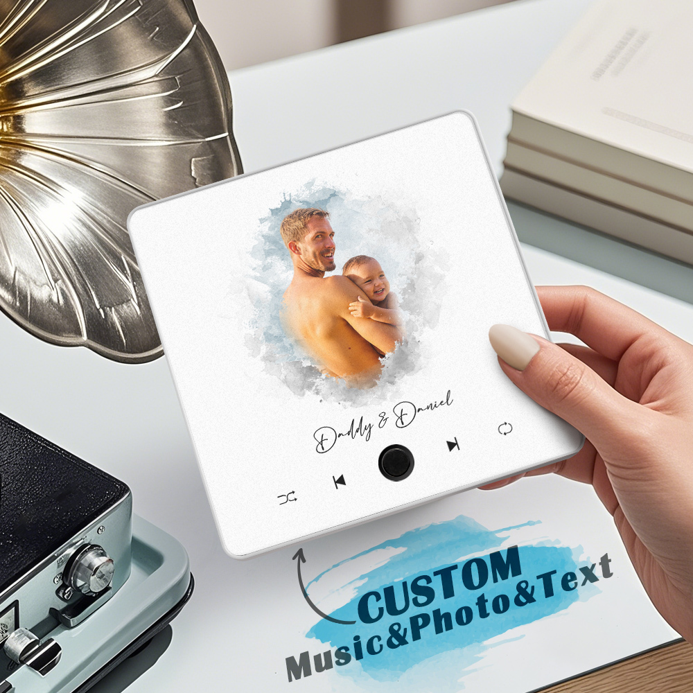 Custom Music Fridge Magnet Photo Watercolor Sticker Music Wall Photo Sticker That Can Plays Without Cell Phone Best Gift - soufeelmy