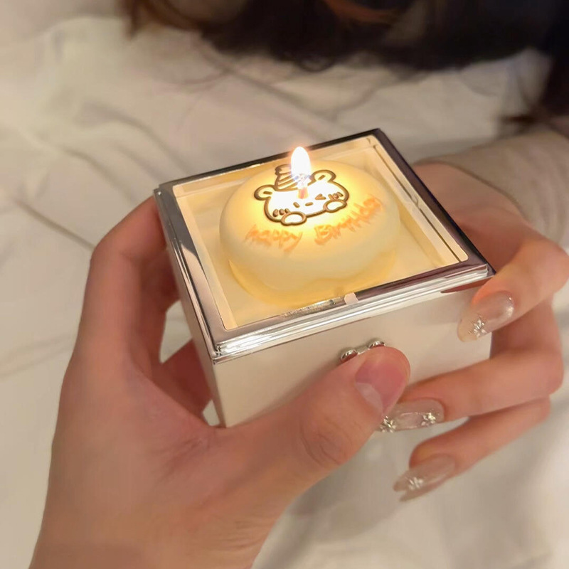 Magical Bear Cake Ring Box Surprise Gift Birthday Gift With Open Adjustable Promise Ring Gift For Lover For Her - soufeelmy