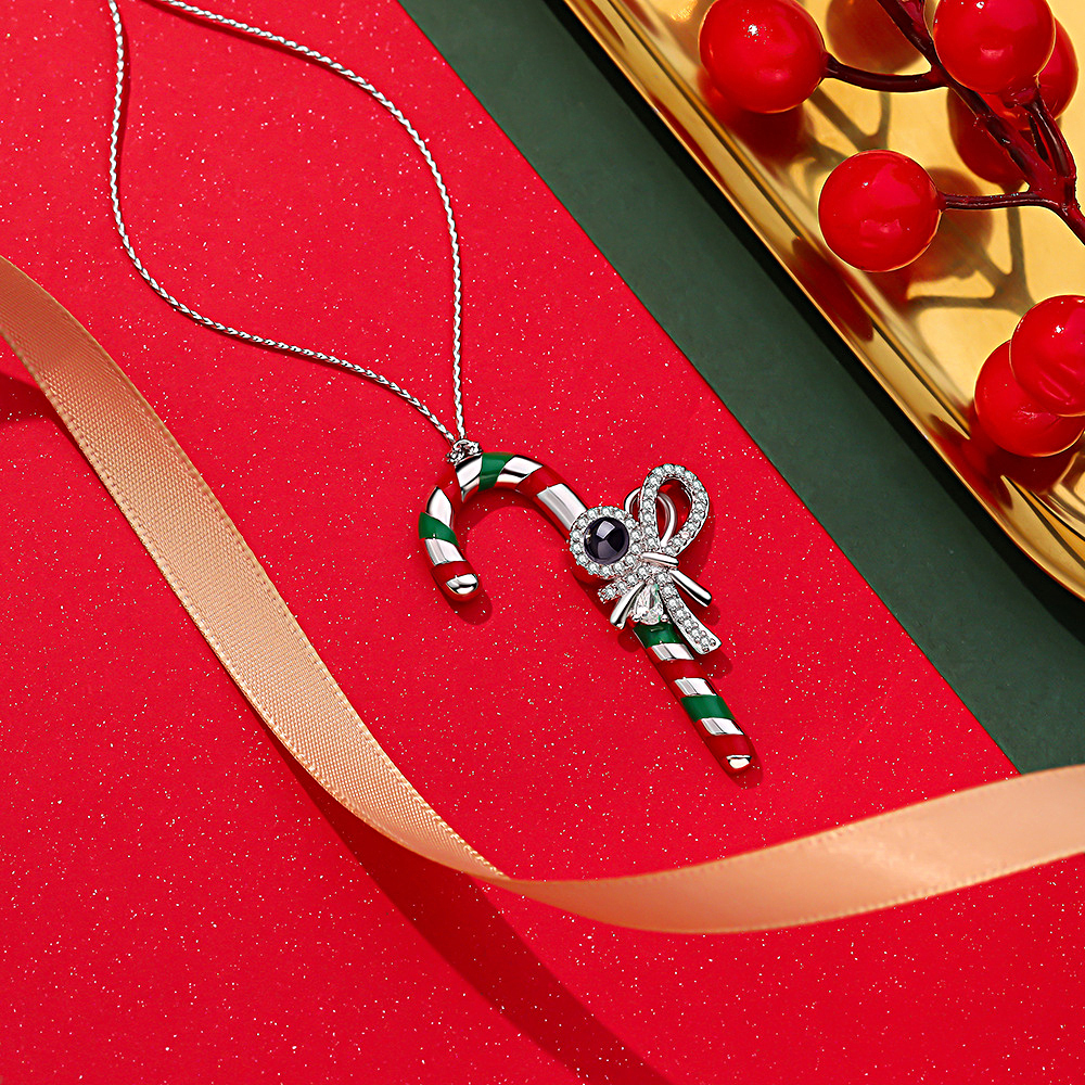 Personalized Photo Projection Ornaments Christmas Candy Cane Christmas Gifts - soufeelmy