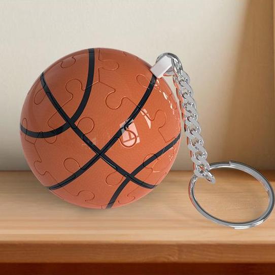 3d Puzzle Ball Keychain Basketball Building Block Educational Toy Pendant - soufeelmy