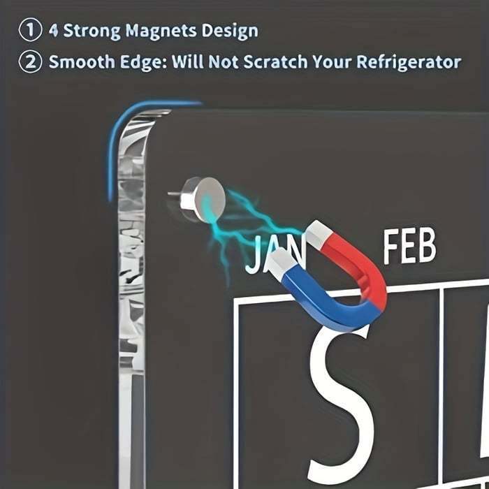 Magnetic Schedule Planner For Fridge Permanently Reusable - soufeelmy