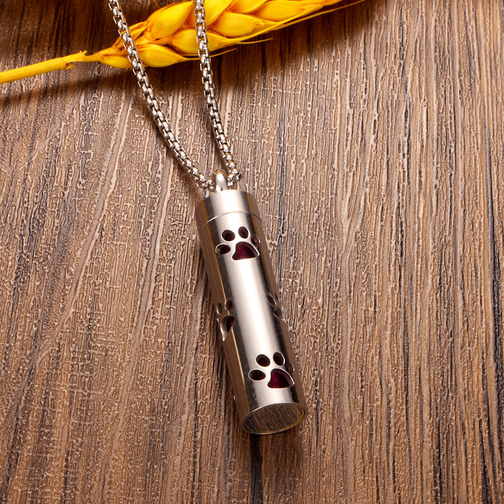 Perfume Diffuser Necklace Essential Oil Aromatherapy Stainless Steel Necklace Vertical Fragrance Pendant Necklace - soufeelmy