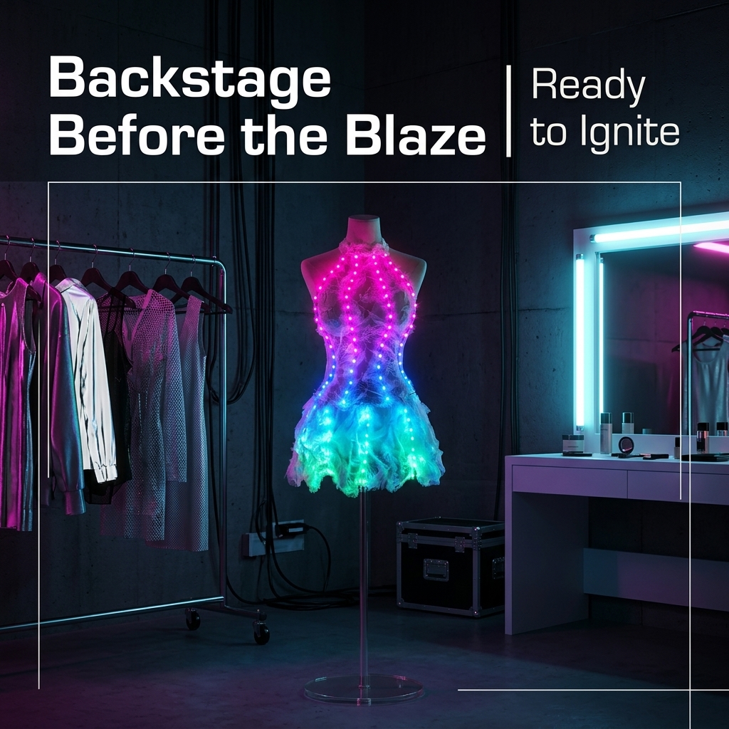 LED Light Up Party Dress – White Feather Halter Mini Dress with Customizable Light Effects, Bluetooth & Remote Control - soufeelmy