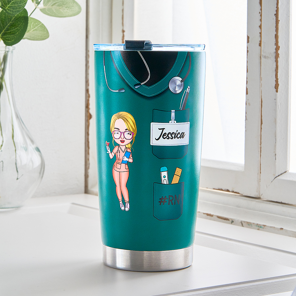 Custom Tumbler Cup With Text and Accessories Medical Gifts Nurse Gifts - soufeelmy