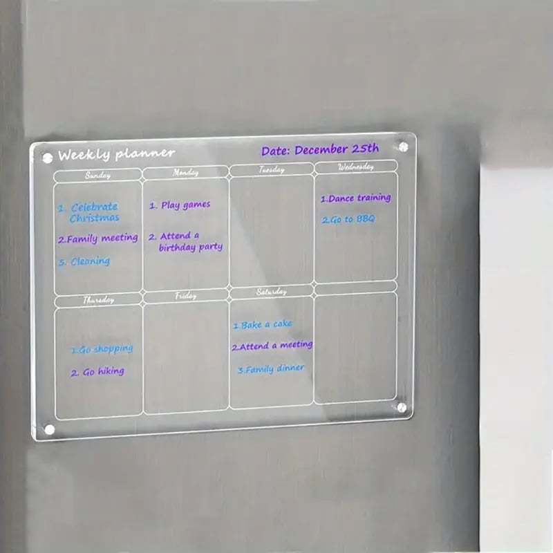 Magnetic Schedule Planner For Fridge Permanently Reusable - soufeelmy