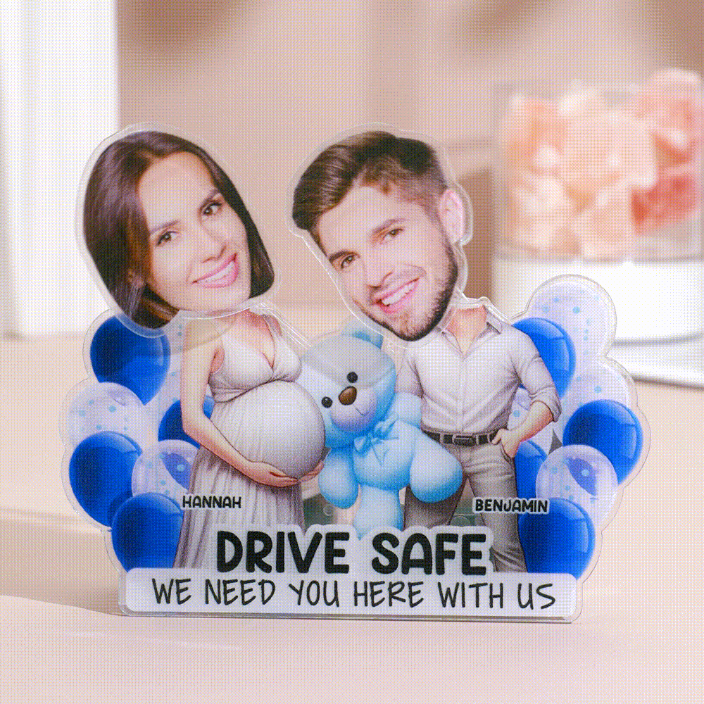 Personalized Face Drive Safe Couple Shaking Head Standee Gift for Couple - soufeelmy