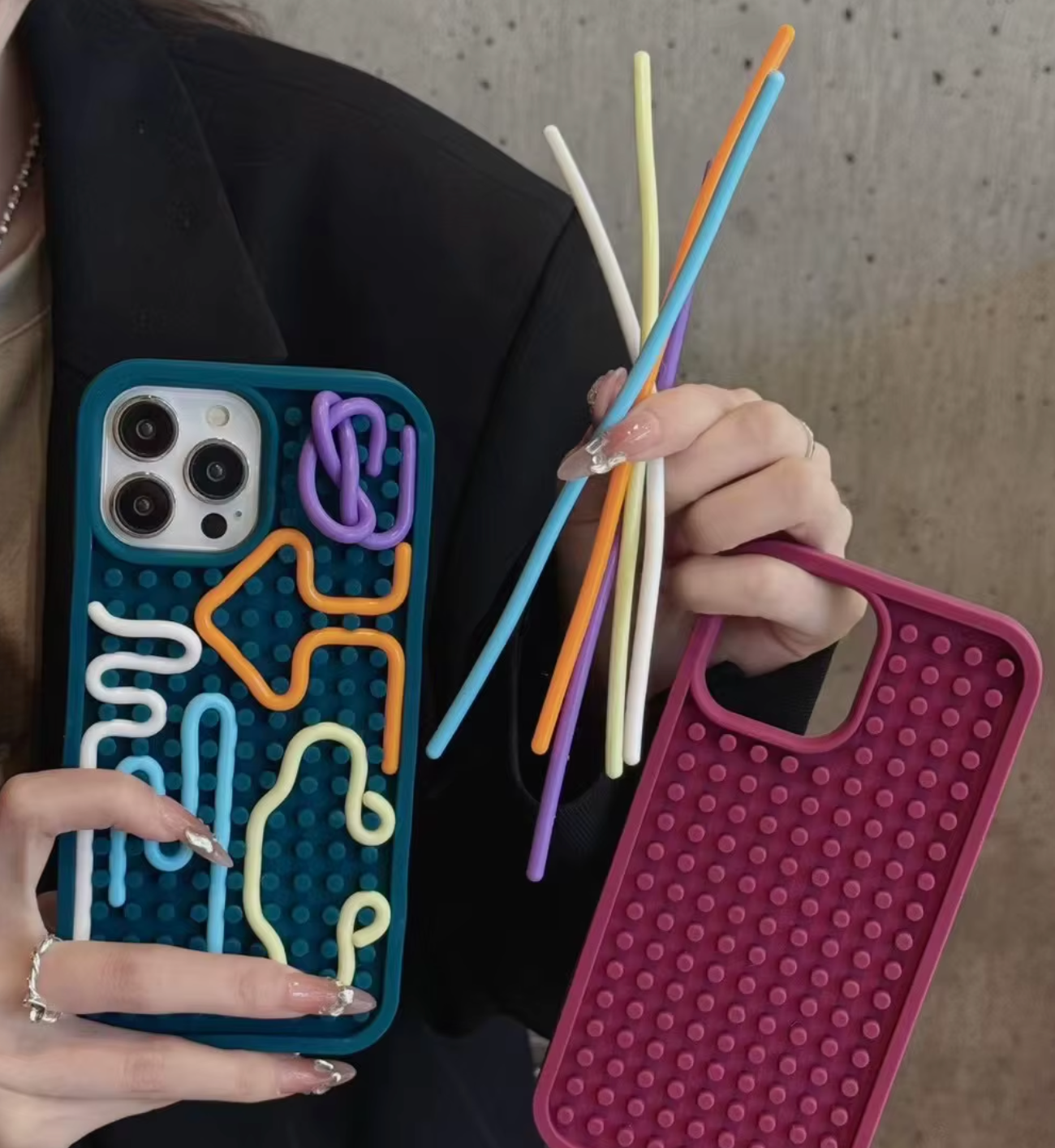 Noodle Phone Case Relieves Stress Multiple Colors For iPhone - soufeelmy