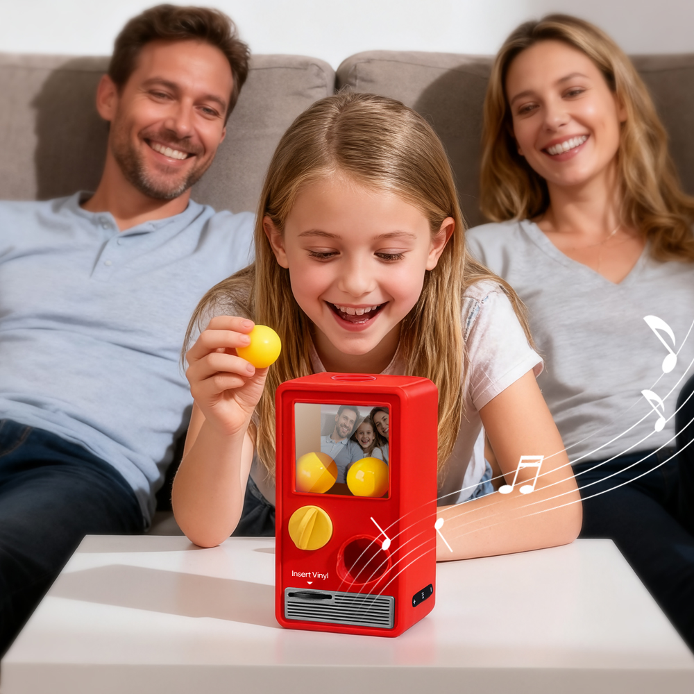 Personalized Music and Photo Music Gachapon Machine Custom Song Mini Record Box Retro Gifts for Family - soufeelmy