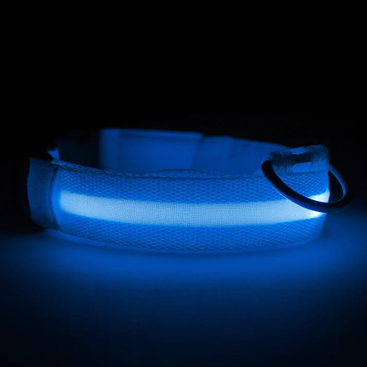 LED Luminous Dog Collar USB Rechargeable, Adjustable Night Safety Glow Collar for Pets - soufeelmy