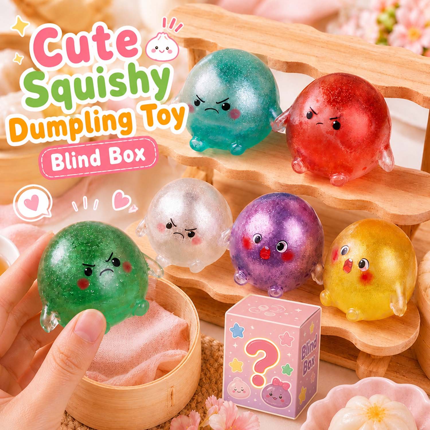 Cute Round Squishy Stress Relief Toy Soft Squeeze Fidget Toy Soothing Sensory Toy With Random Color Fun Gift For Friends - soufeelmy