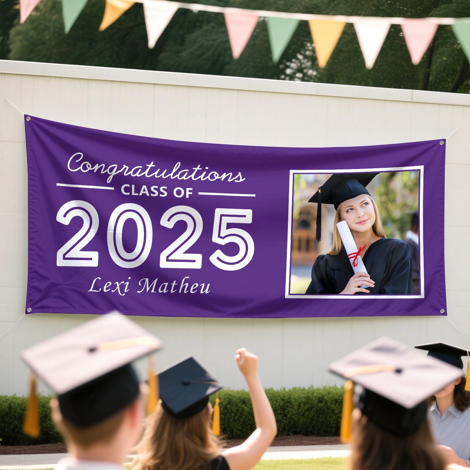 Graduating Class Of Personalized Photo Banner Graduation Gifts For Friends For Her For Him - soufeelmy
