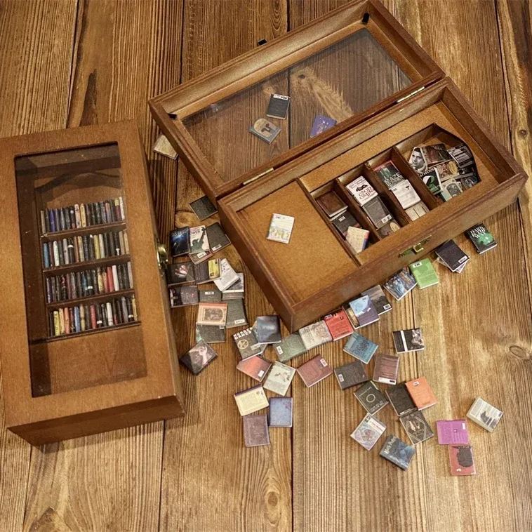 Edition Anxiety Bookcase Book Lover Gift Miniature Bookcase Study Decoration Best Friend Gift Booktok Library - soufeelmy