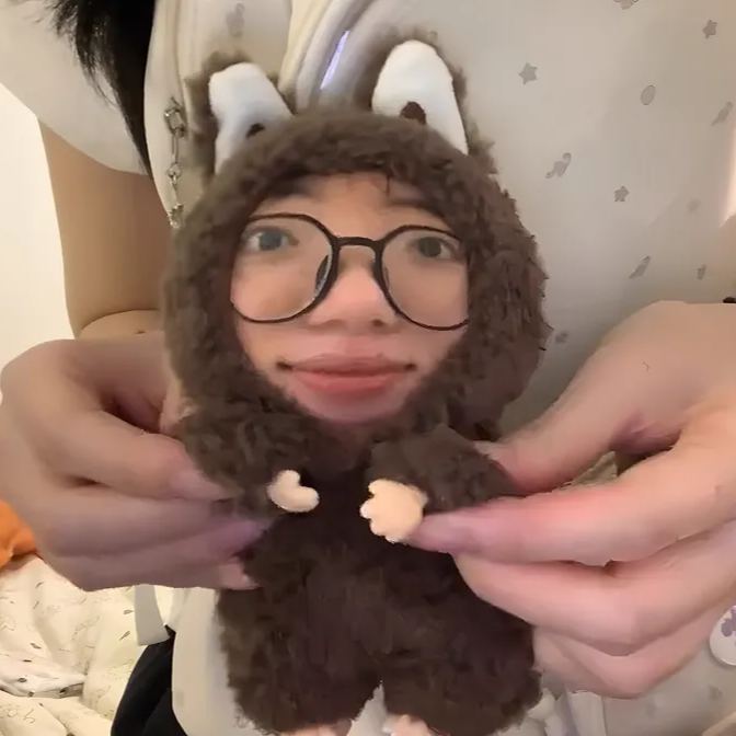 Custom Photo Keychain Doll DIY Plush Big Face Doll Pendant Prank Friend Doll Pendant - soufeelmy