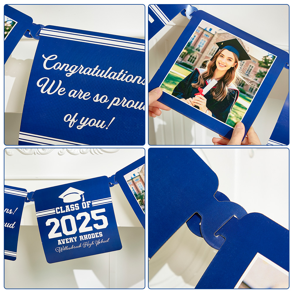 Personalized Graduation Photo Paper Banner Graduation Gift Ideas For Friends - soufeelmy