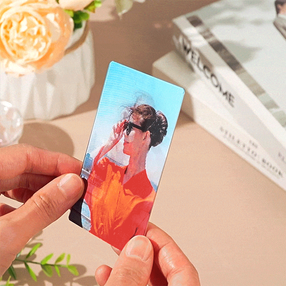 Custom Lenticular Anime Wallet Card 3 Photo Upload Gift For Her - soufeelmy