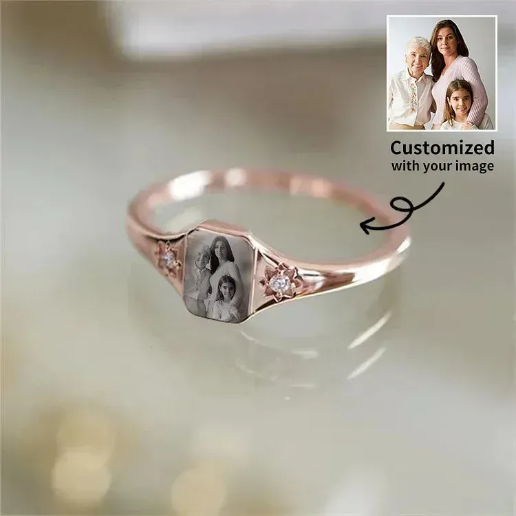 Magical Bear Cake Ring Box With Personalized Birthstone Ring Surprise Gift Birthday Gift - soufeelmy
