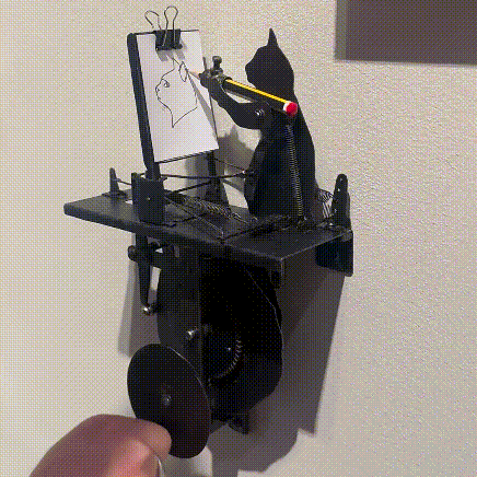 Automatic Drawing Cats Device Hand-Cranked Drawing Machine - soufeelmy