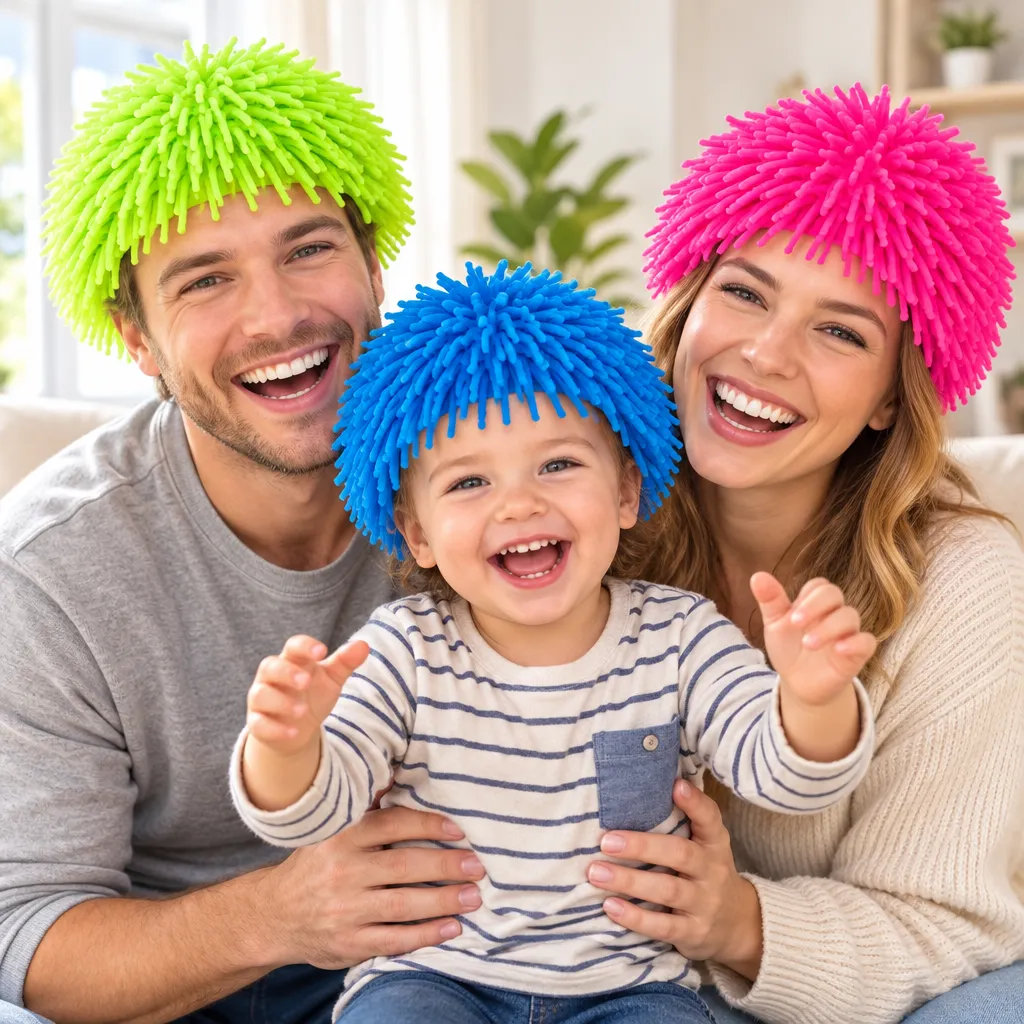 Funny Fuzzy TPR Hat – Cute Plush-Style Novelty Costume Hat for Kids & Adults, Playful Party & Photo Accessory - soufeelmy