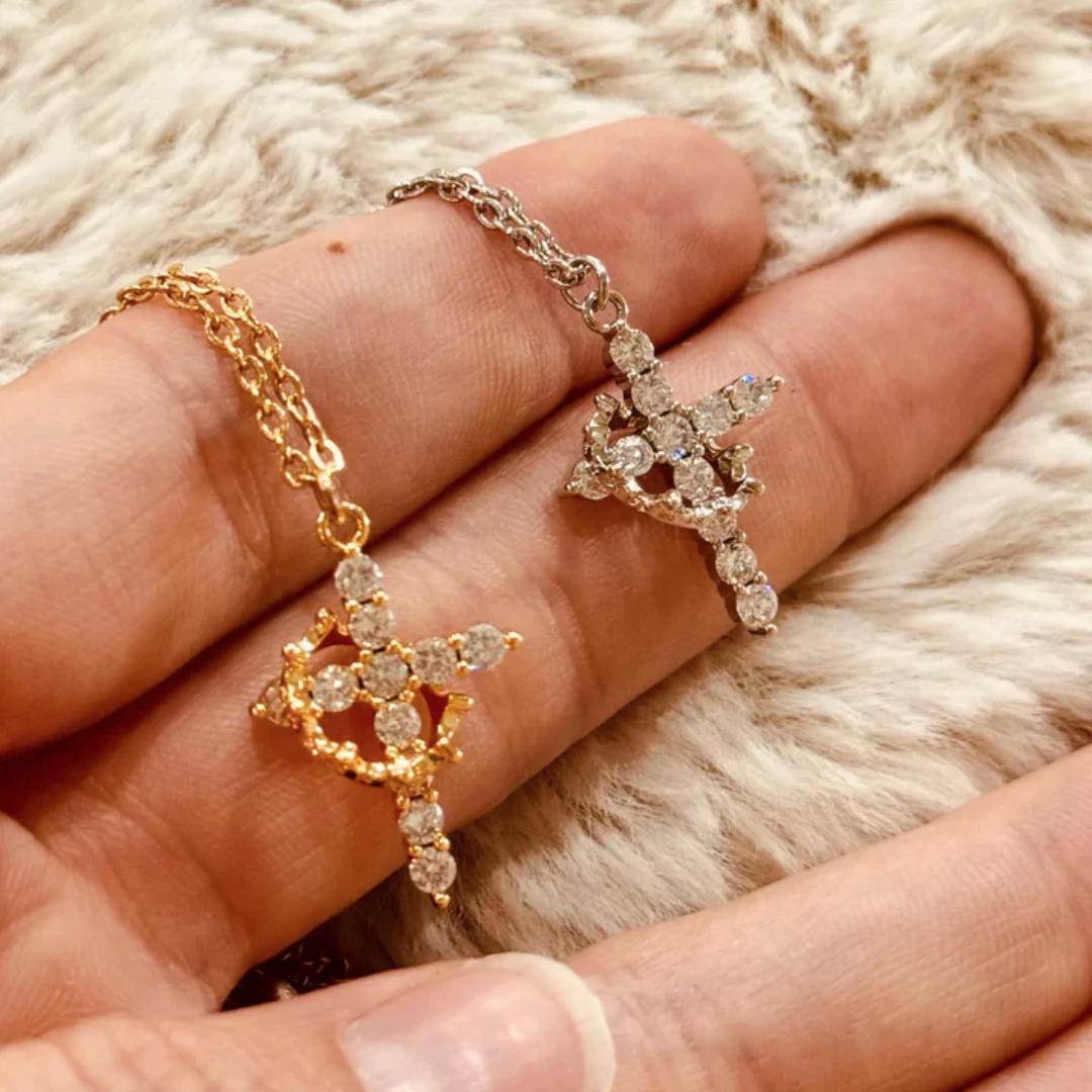 Crown of Faith Necklace Rotatable Crown Necklace Gift for Her