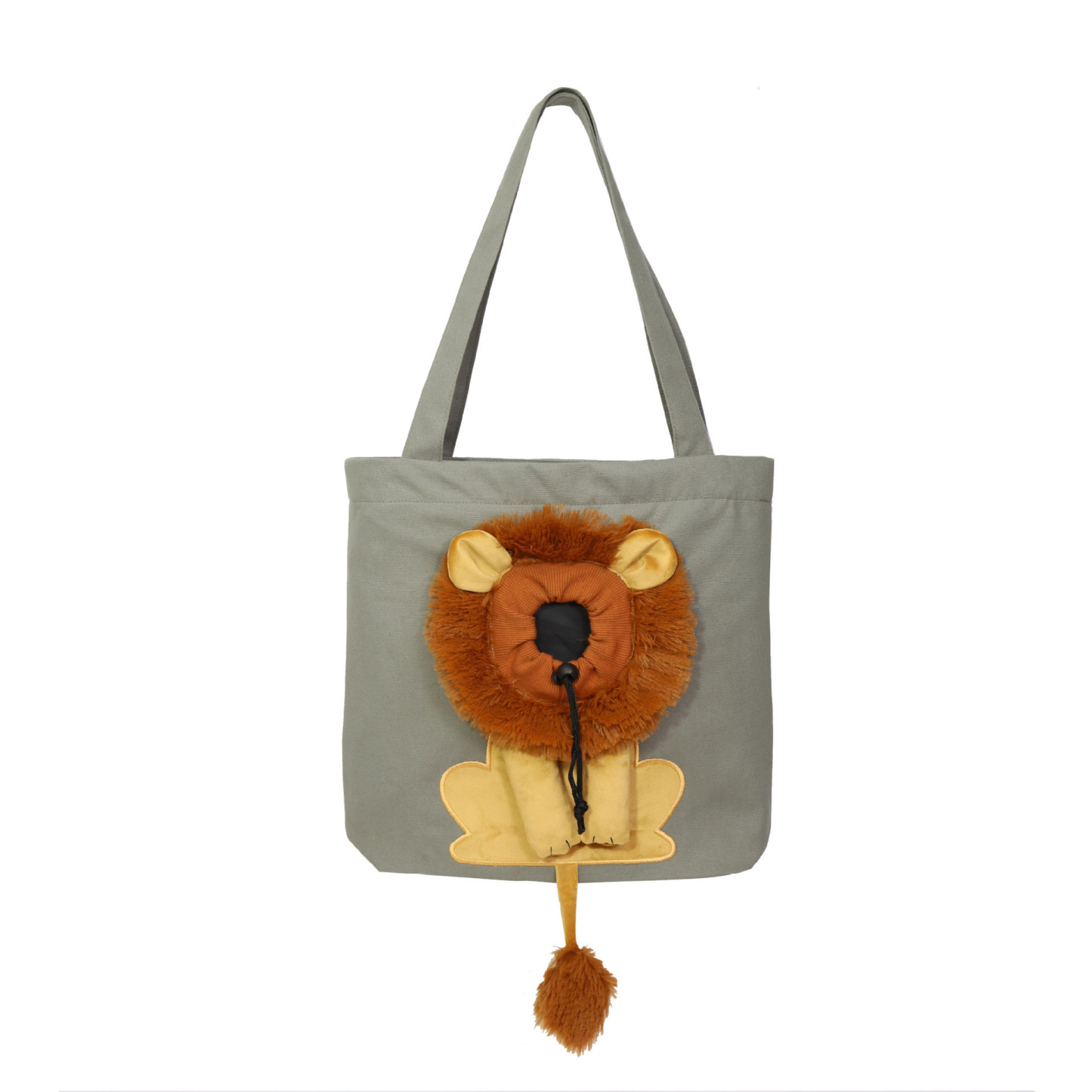 Pet Outing Bag with Head Exposed Little Lion Cat Bag Small Dog Shoulder Bag Canvas Bag - soufeelmy