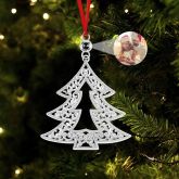 Personalized Christmas Projection Ornaments for Christmas Tree, Custom Drop Pendant Decoration with Picture Inside, Hanging Home Xmas Memorial Decoration