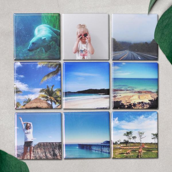Custom Photo Magnets Set of 9