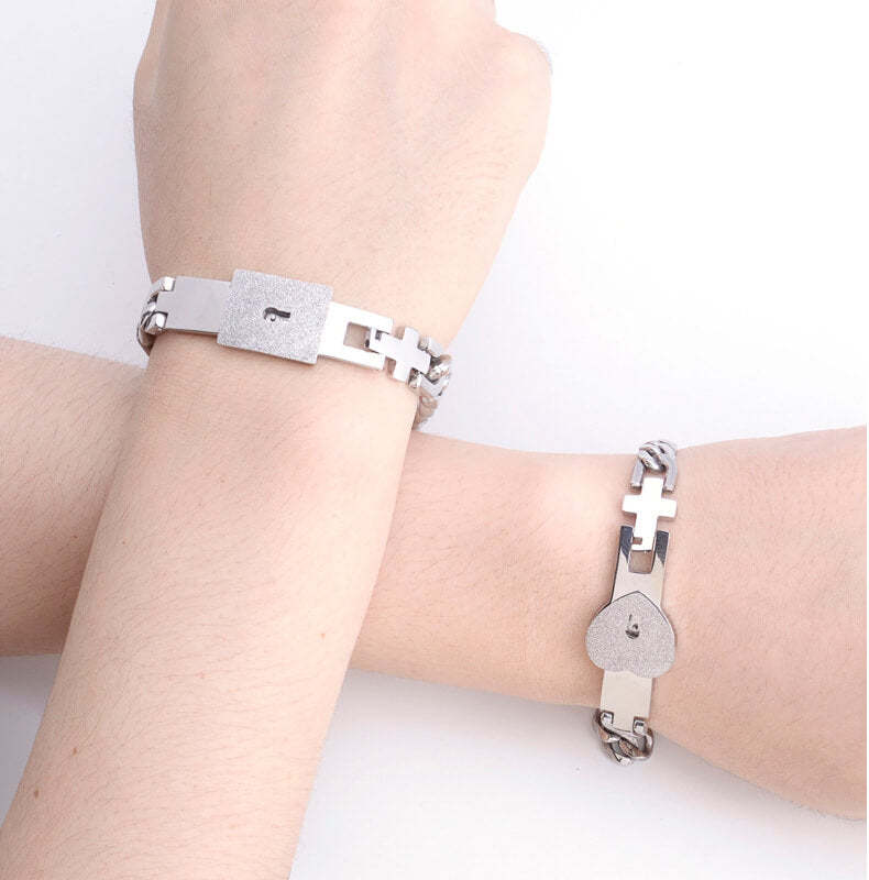 Lock & Key Bracelet for Boyfriend, Girlfriend, Lover Couple Bracelet Best Gift for Her - soufeelmy