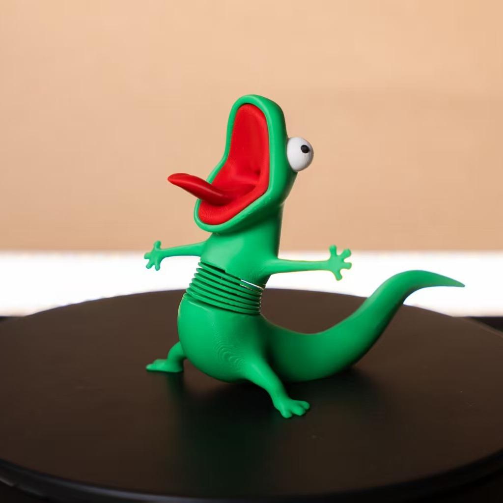 Playful Bobble-Spring Lizard Ornament, Wiggly Lizard Figurine, Fun Desktop Decor Gift for Reptile Lovers - soufeelmy