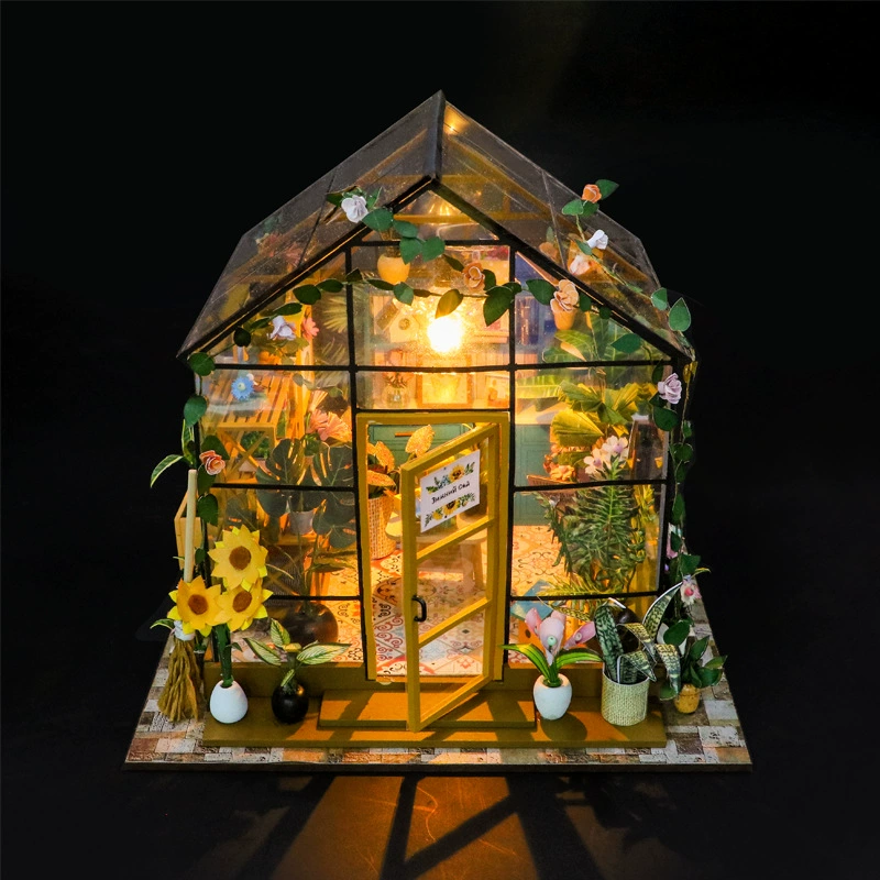 DIY Miniature House Miniature Flower House Ornament Micro-Landscape Architectural Model Handmade Assembly Toy - soufeelmy