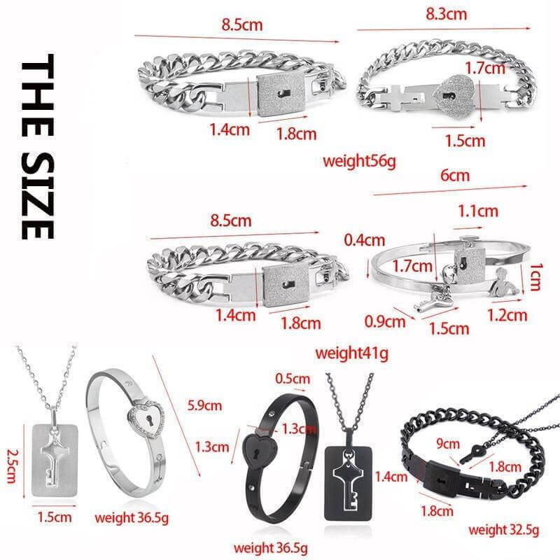 Lock & Key Bracelet for Boyfriend, Girlfriend, Lover Couple Bracelet Best Gift for Her - soufeelmy
