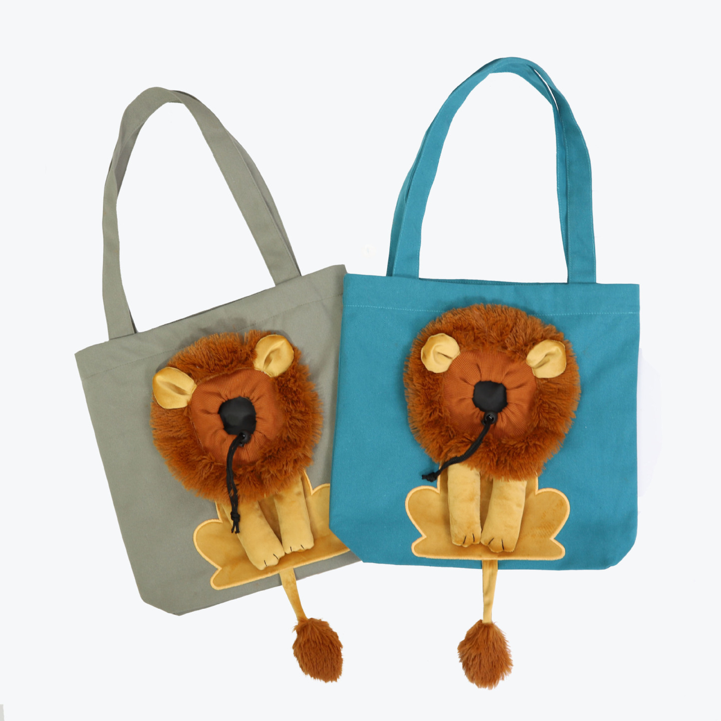 Pet Outing Bag with Head Exposed Little Lion Cat Bag Small Dog Shoulder Bag Canvas Bag - soufeelmy