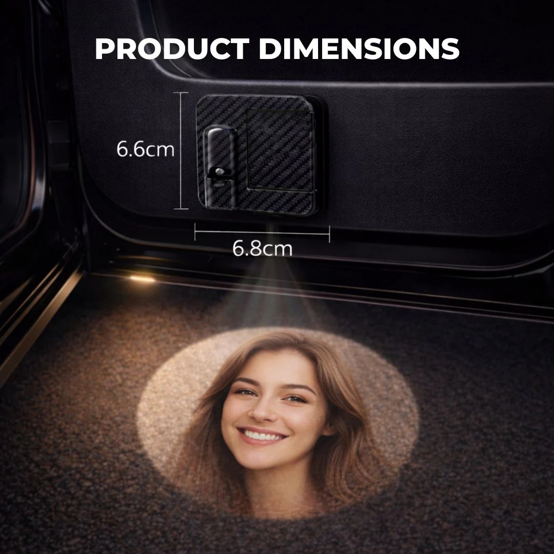 Custom Image Car Door Projector Light, Personalized Wireless Welcome Photo Projection Light with Replaceable Film - soufeelmy