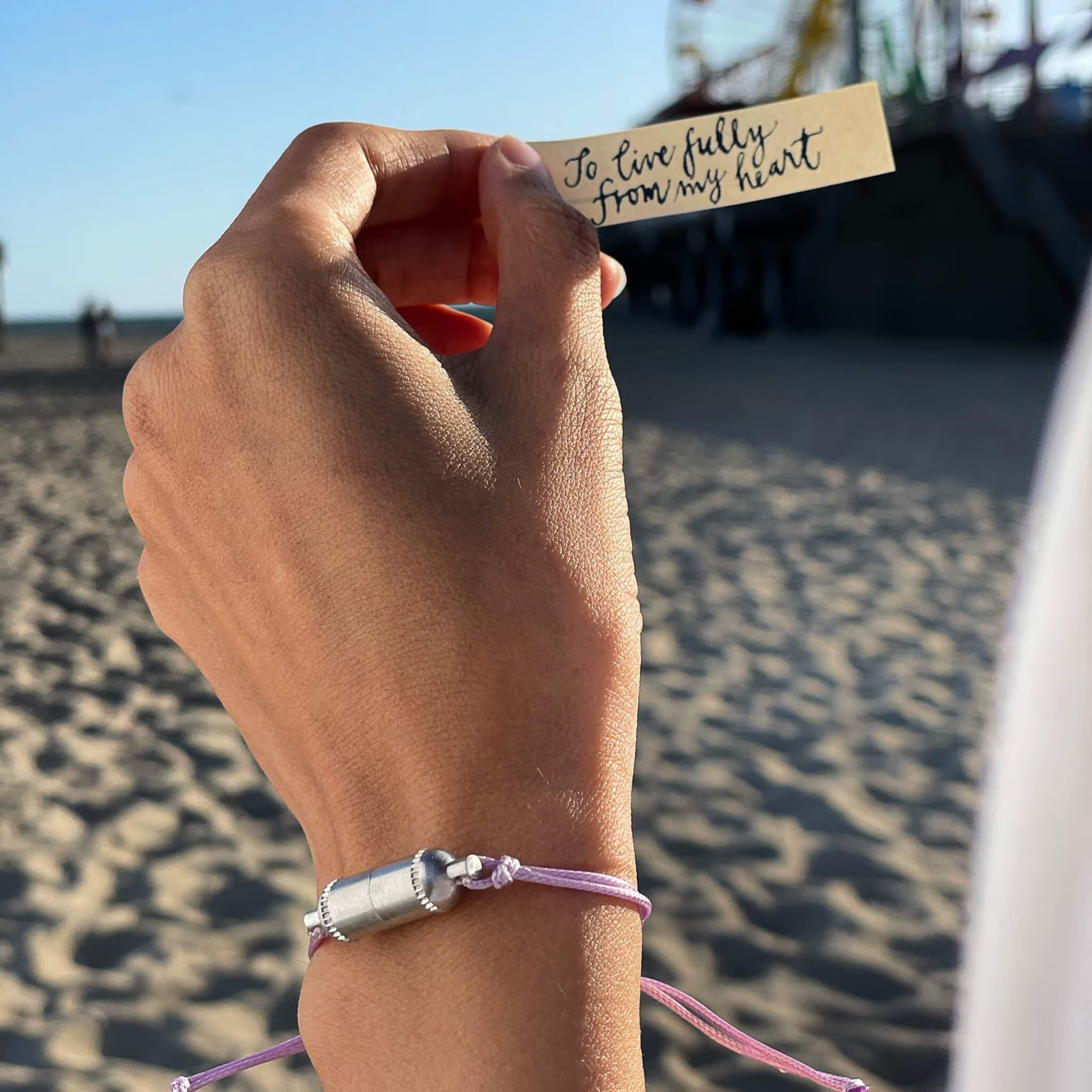 Capsule String Bracelet,Hidden Message Jewelry,Secret Message Bracelet,Intention Capsule - soufeelmy