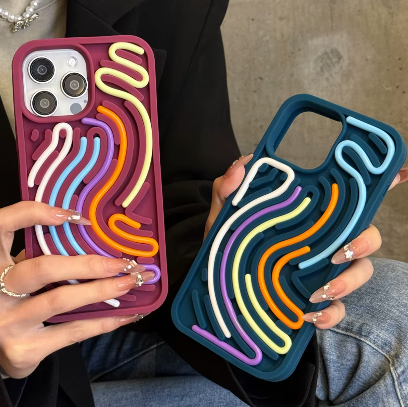 Noodle Phone Case Relieves Stress Multiple Colors For iPhone - soufeelmy