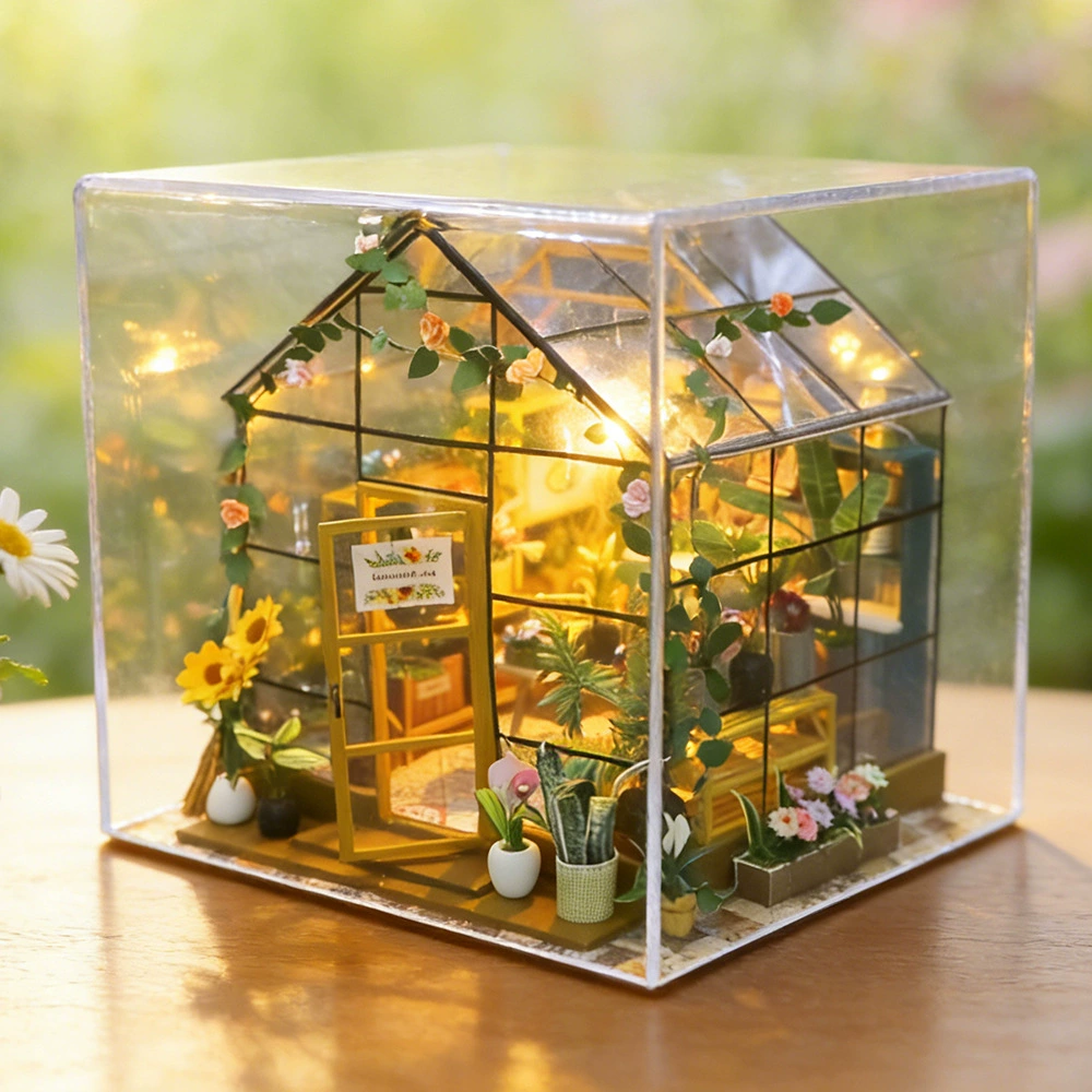 DIY Miniature House Miniature Flower House Ornament Micro-Landscape Architectural Model Handmade Assembly Toy - soufeelmy