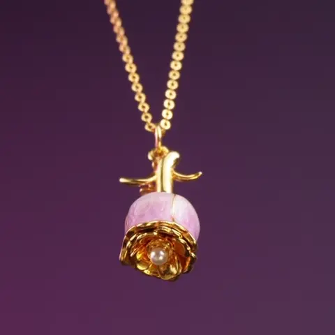 Blooming Rose Necklace - Change Colors with Your Mood Temperature-sensitive Color-changing Necklace Gift for her - soufeelmy