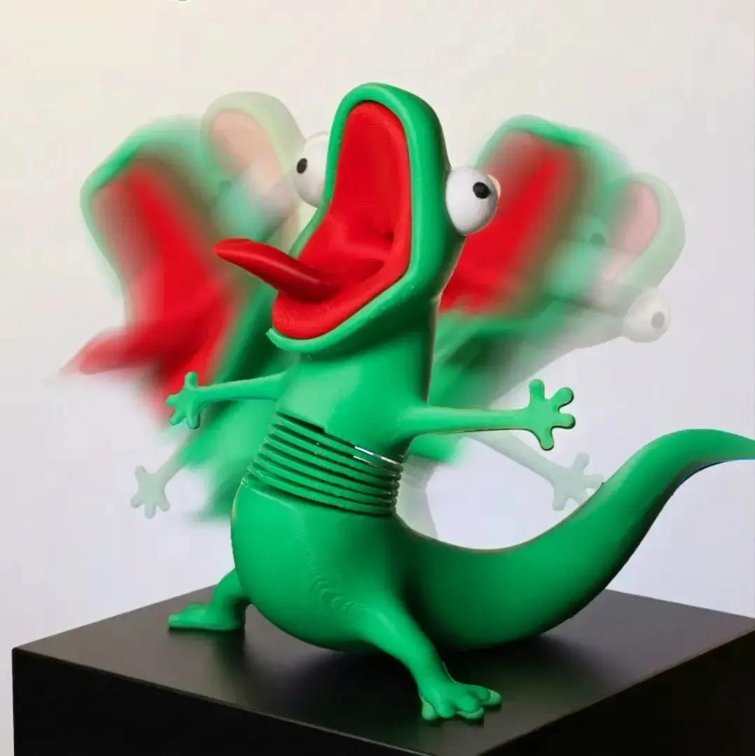Playful Bobble-Spring Lizard Ornament, Wiggly Lizard Figurine, Fun Desktop Decor Gift for Reptile Lovers - soufeelmy