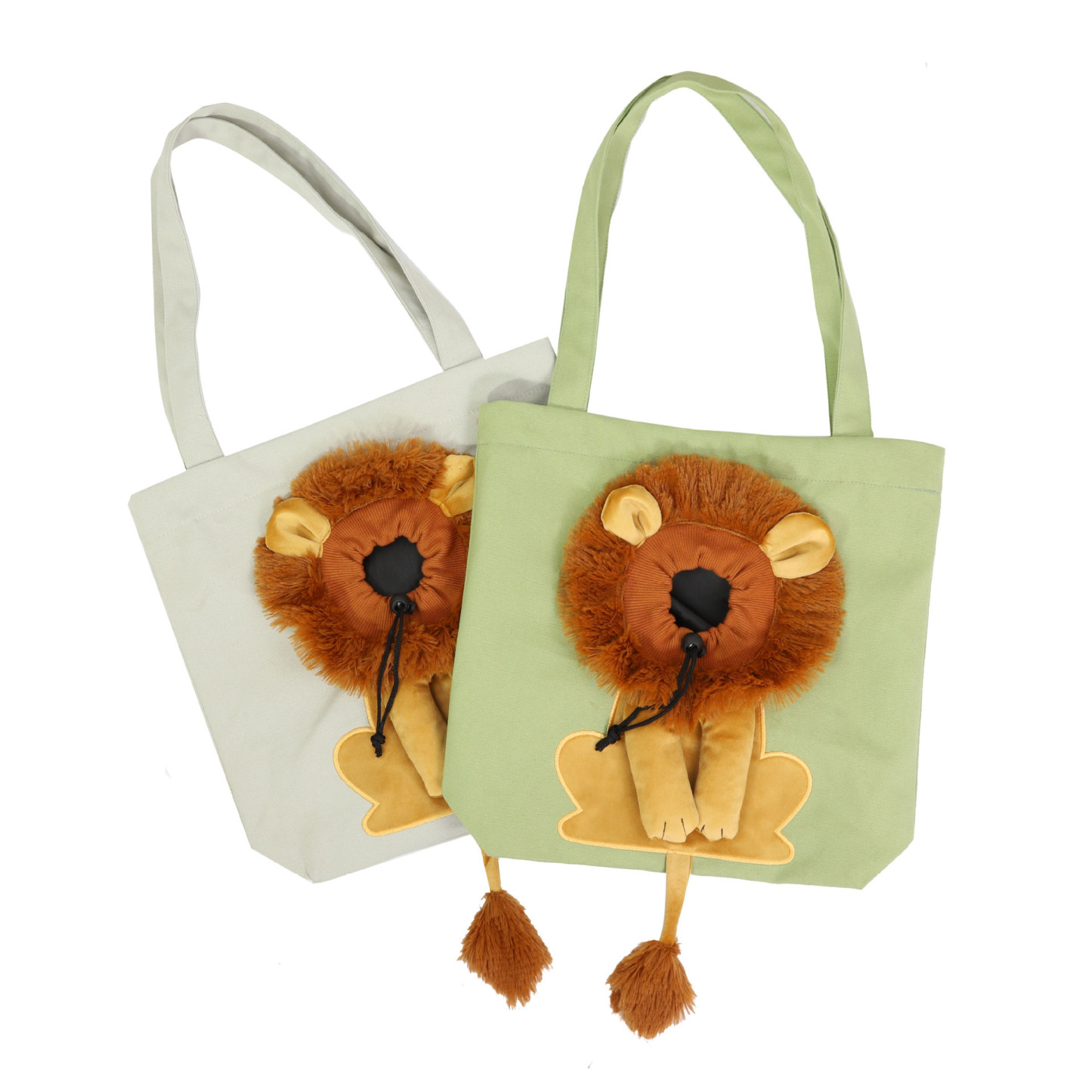 Pet Outing Bag with Head Exposed Little Lion Cat Bag Small Dog Shoulder Bag Canvas Bag - soufeelmy