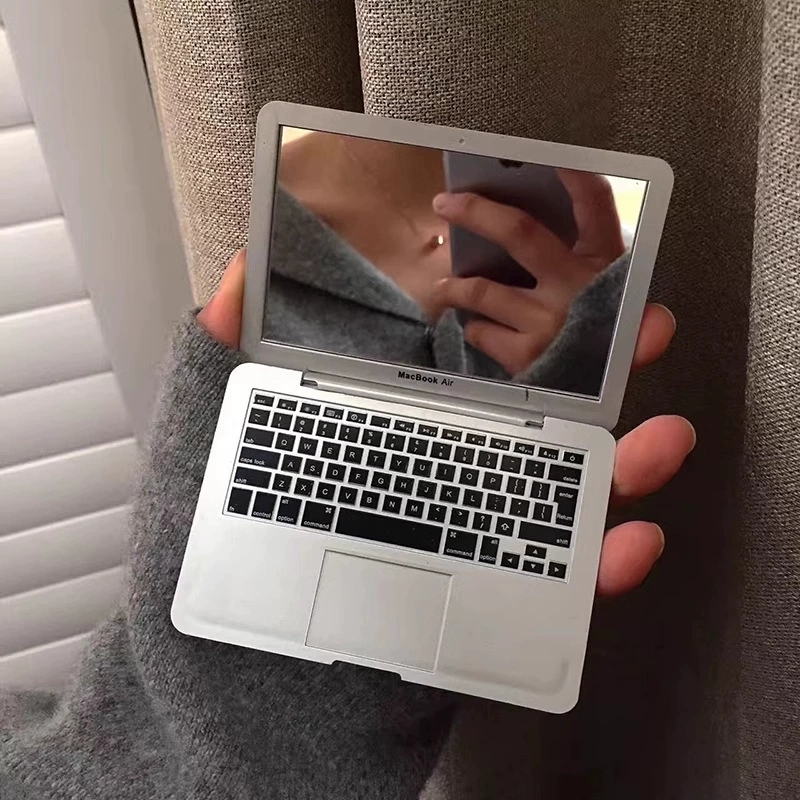 Mini Laptop Compact Mirror Creative Foldable Makeup Mirror Cute Gift for Girls and Friends - soufeelmy