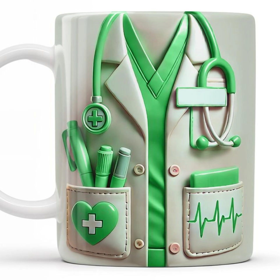 Medical Appreciation Design With Stethoscope - Personalized Coffee Mug - Gift For Medical Professionals - soufeelau